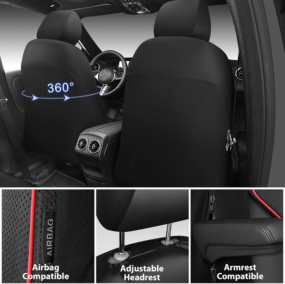 CAR PASS 3D Foam Mesh Leather Car Seat Covers Front Seats, Air Cool Mesh Fron...