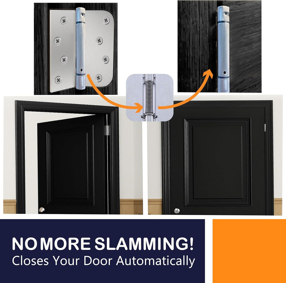 A1 ProGuard - Self Closing Spring Loaded Hinges, 4 Inch, Adjustable Tension f...