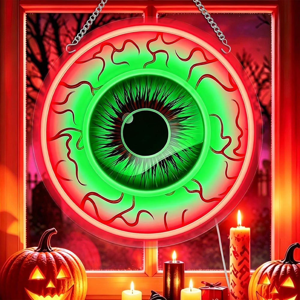 Halloween Eyeball Neon Signs Led Lights, Window Wall Decorations Indoor