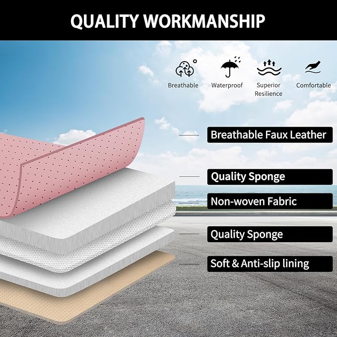Pink Seat Covers for Cars, Front Seats Universal Fit for SUV, Sedans and Trucks