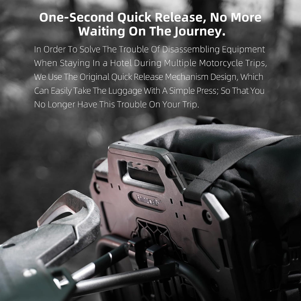 Rhinowalk Motorcycle Saddle bag Waterproof Luggage Bag 35L Quick Release with...