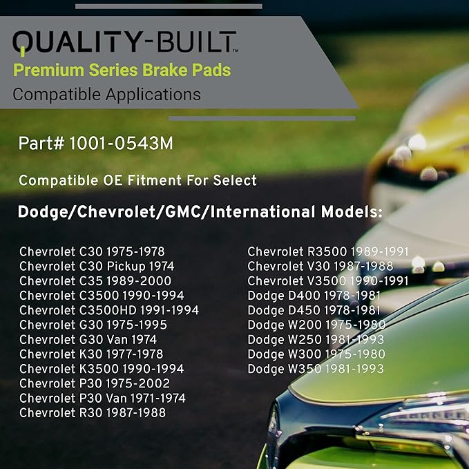 Premium Semi-Metallic Front Brake Pads Compatible