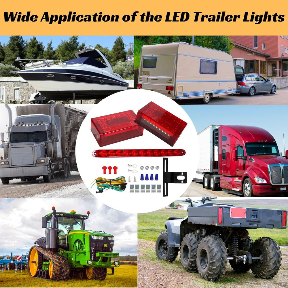 Trailer Lights, 6inch LED Submersible Trailer Lights Kit