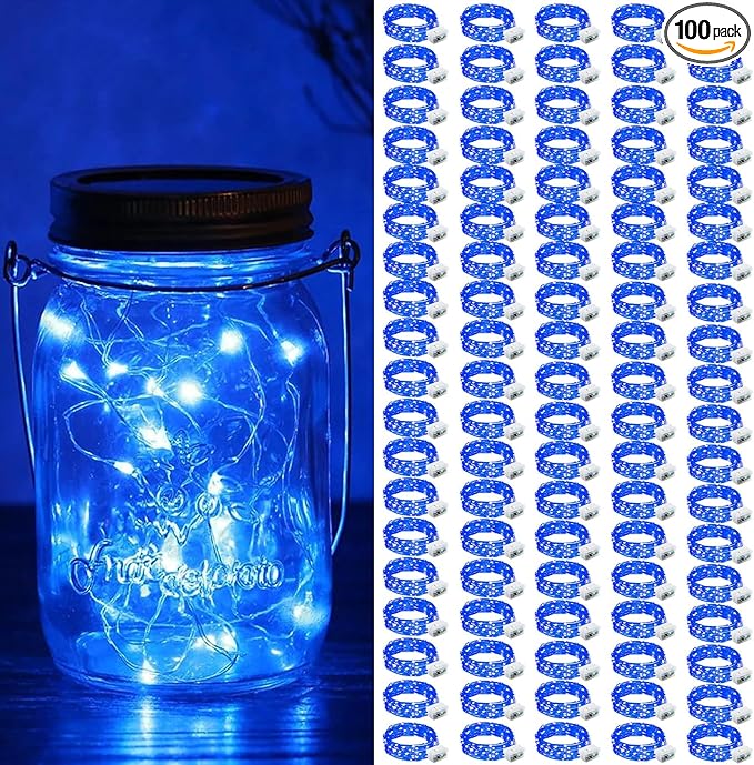 ZGWJ 100 Pack Fairy Lights Battery Operated, 7ft 20 Mini LED Fairy String Lig...