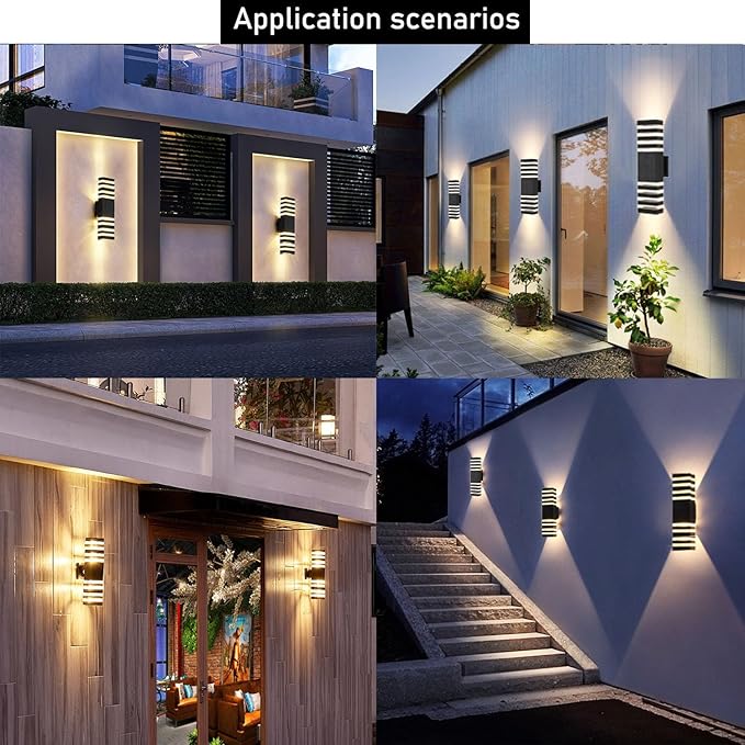 18inch LED Square Up & Down Wall Lights, 24W Outdoor Wall Light 4000K Day...