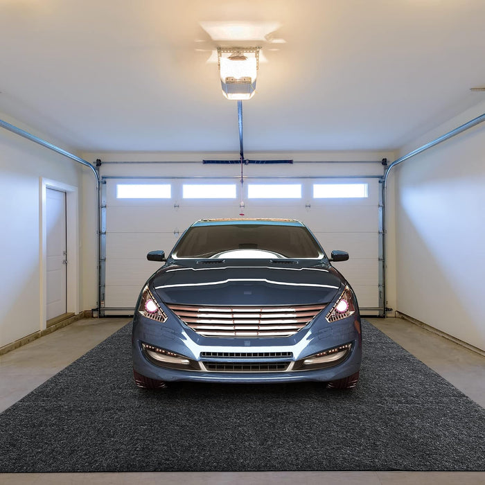 HOMBYS Garage Floor Mats for Under Car, Dark Grey Garage Flooring Rug,