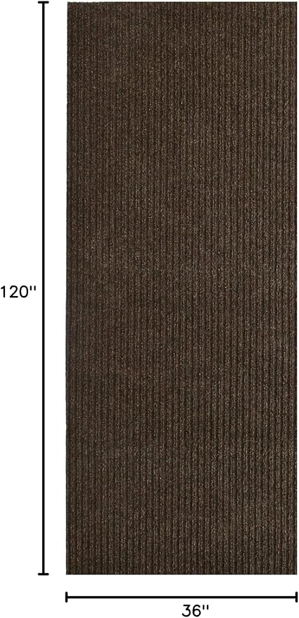 iCustomRug Spartan Weather Warrior Indoor/Outdoor Utility Ribbed Carpet Runner