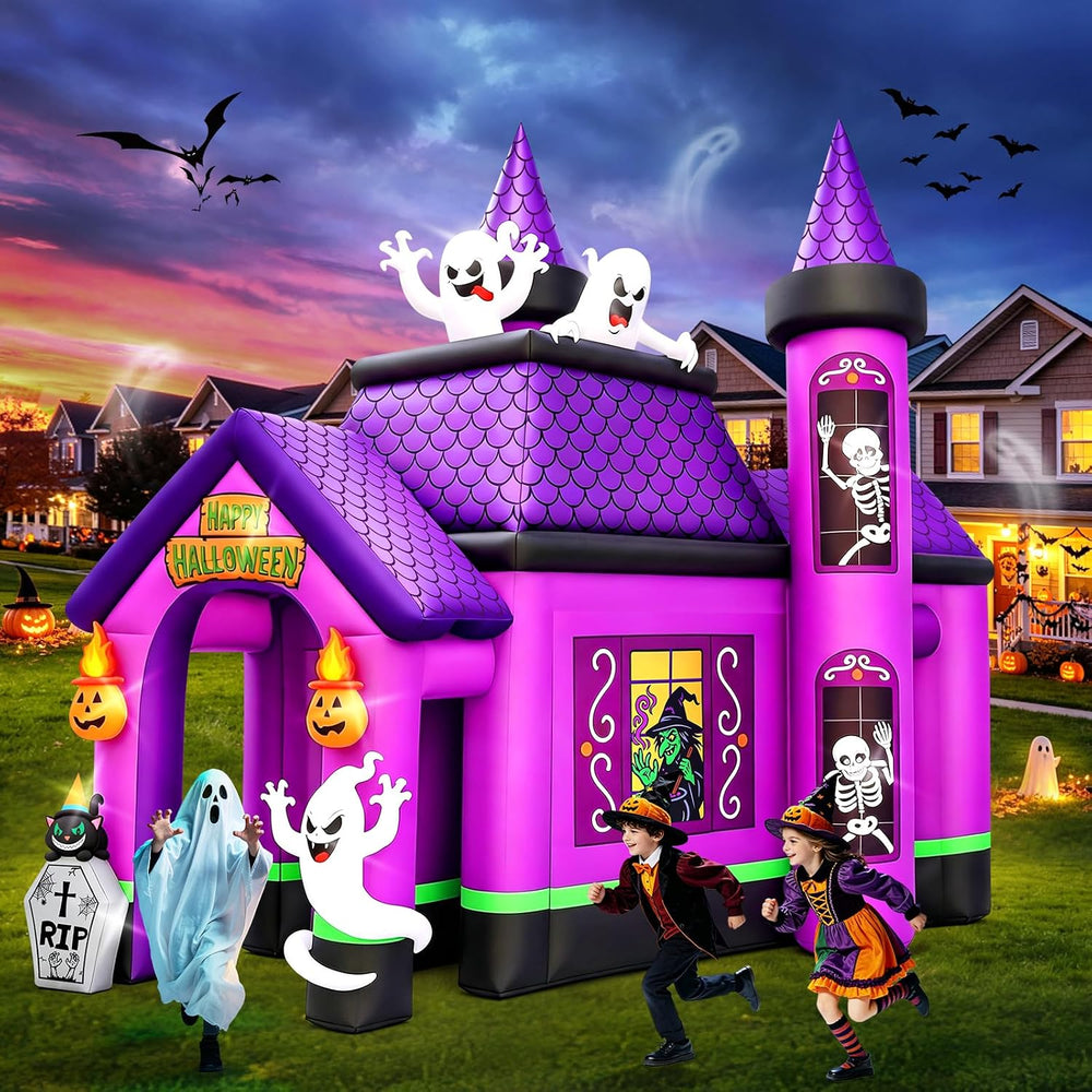 12FT Halloween Inflatable Archway, Kalolary Witch Haunted House Inflatables