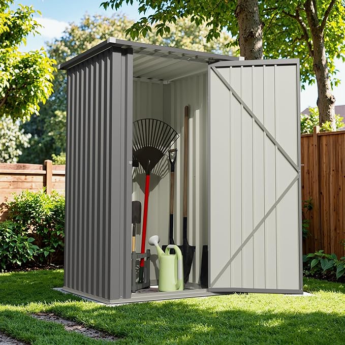 Devoko 3x3 FT Outdoor Storage Shed, Small Garden Tool Shed