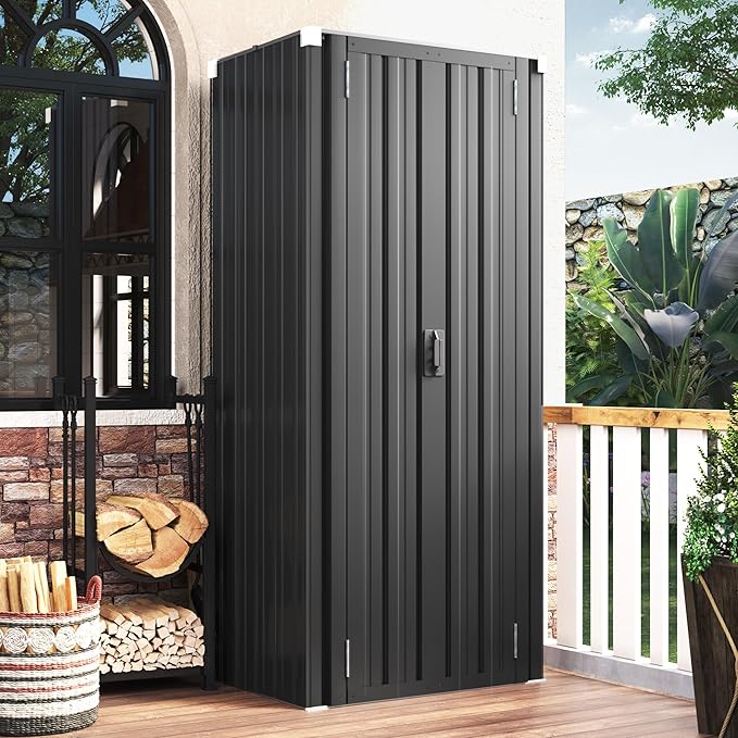 AECOJOY Outdoor Storage Cabinet, Outdoor Cabinets Waterproof