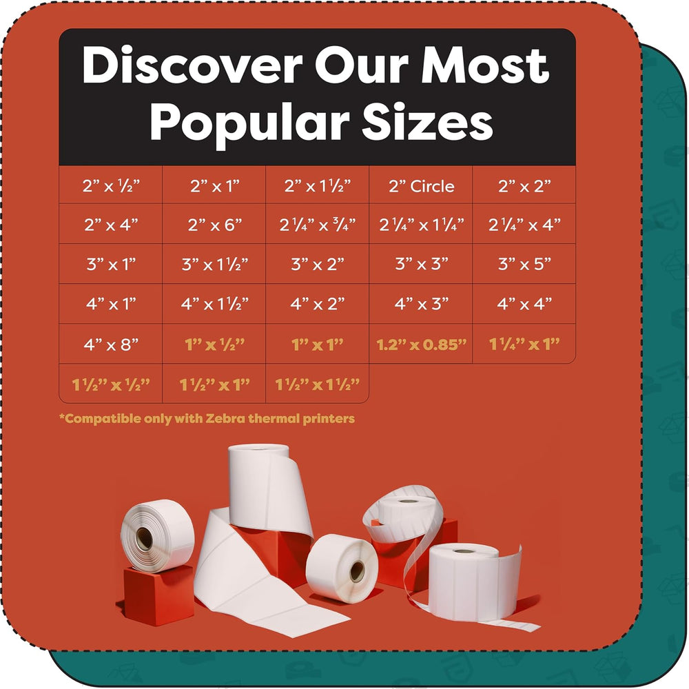 3" X 1.5" Direct Thermal Labels (9000 Count, 10 Rolls)
