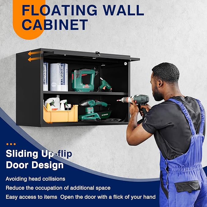 Yizosh Metal Garage Wall Cabinet