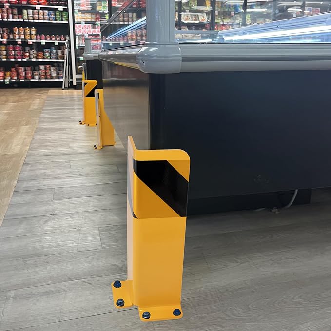 Heavy Duty Pallet Rack Post Protectors – 4-Pack Steel Column Guards