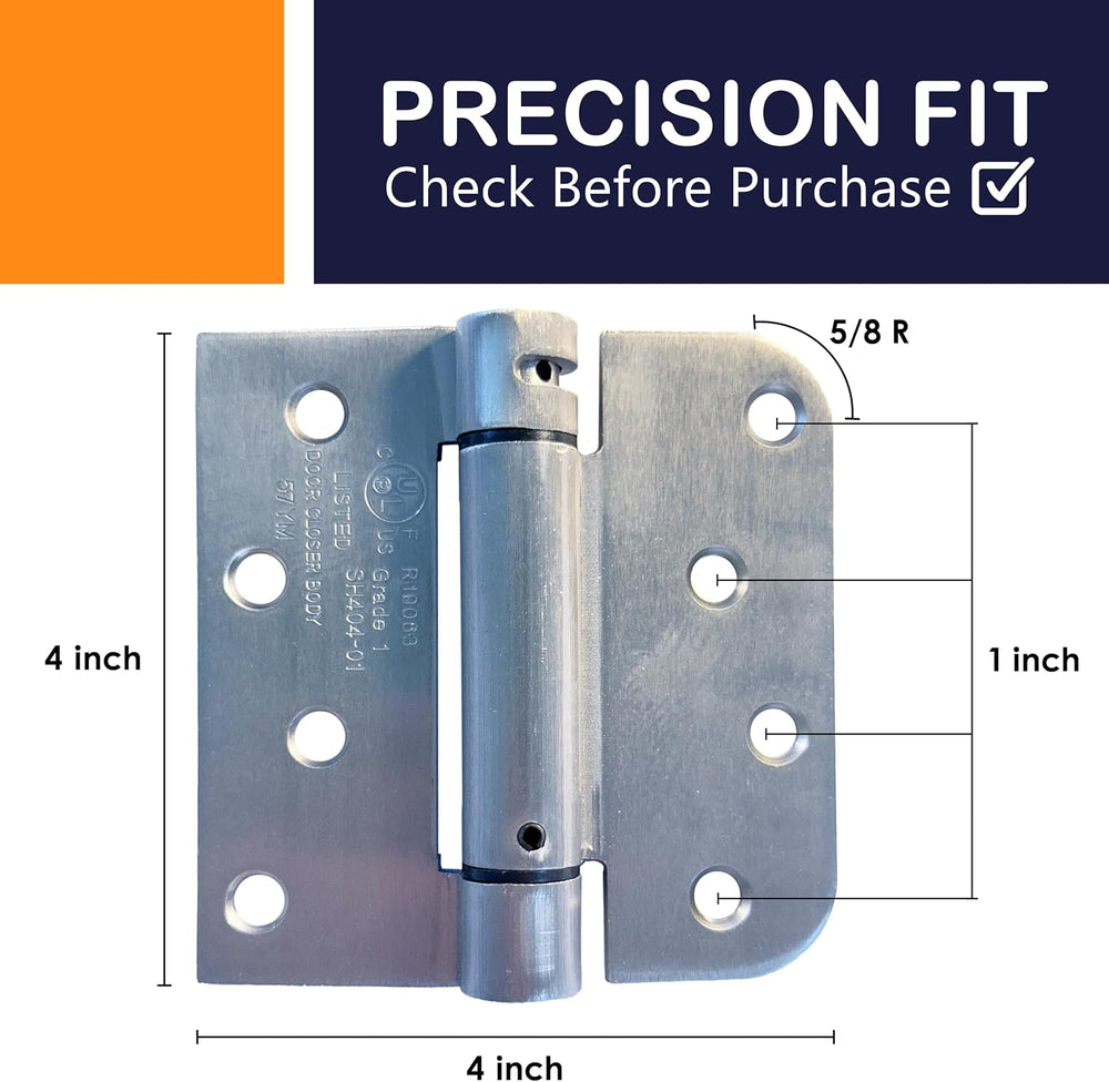 A1 ProGuard - Self Closing Spring Loaded Hinges, 4 Inch, Adjustable Tension f...