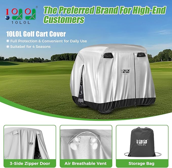 10L0L 4 Passenger Golf Cart Cover