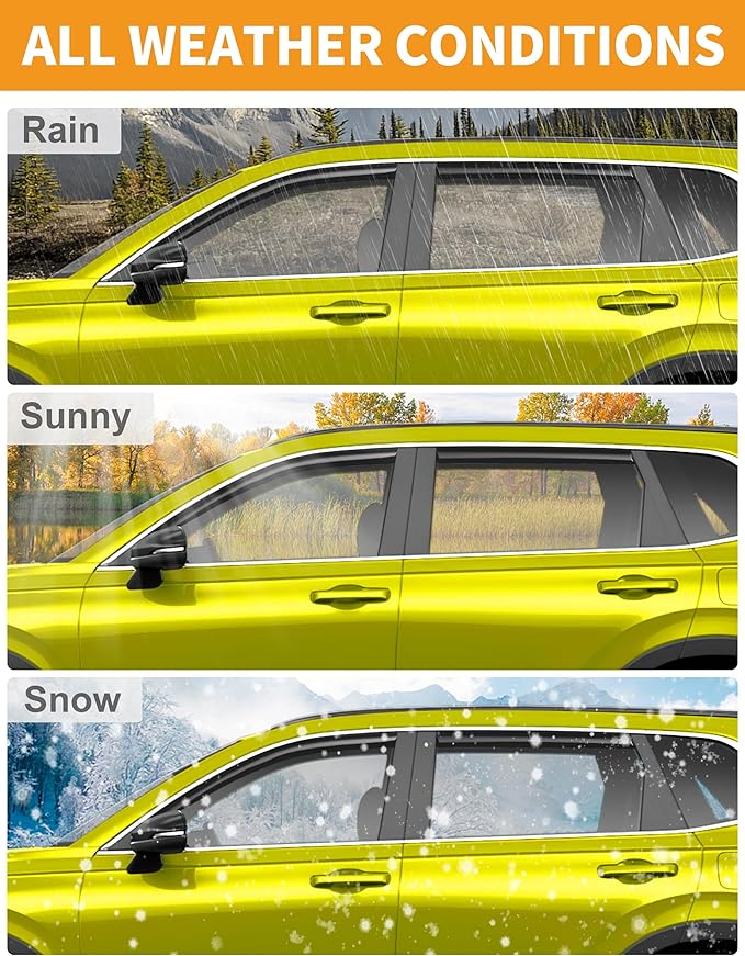 in-Channel Window Rain Guards Fit (4PCS)