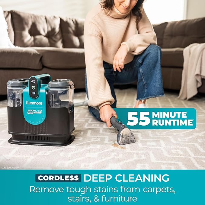 Kenmore KW1090 SpotLite Go 24V Cordless Brushless Portable Carpet Spot Cleaner