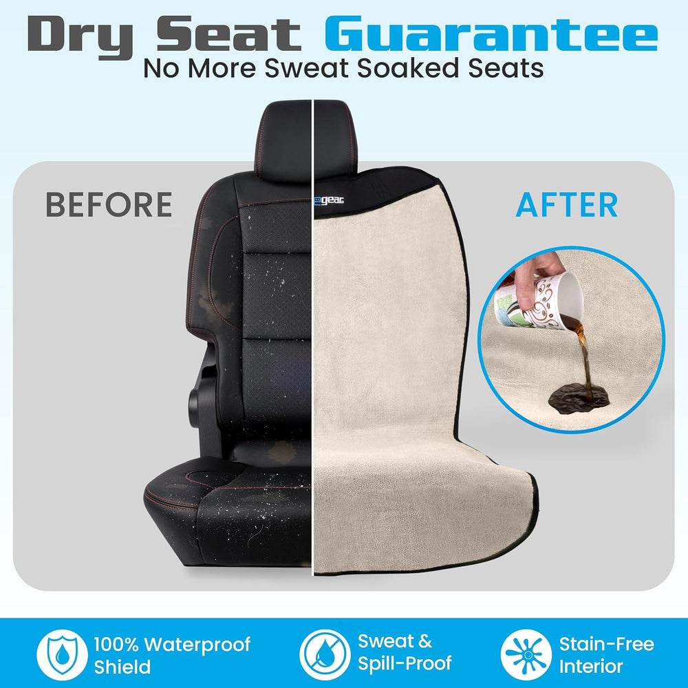 HAPPEGEAR Happeseat Waterproof Car Seat Cover & Protector, Sand