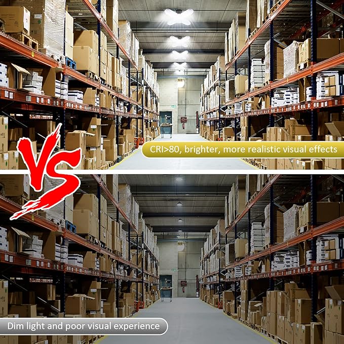 LED Garage Lights 4 Pack, 80W LED Shop Light