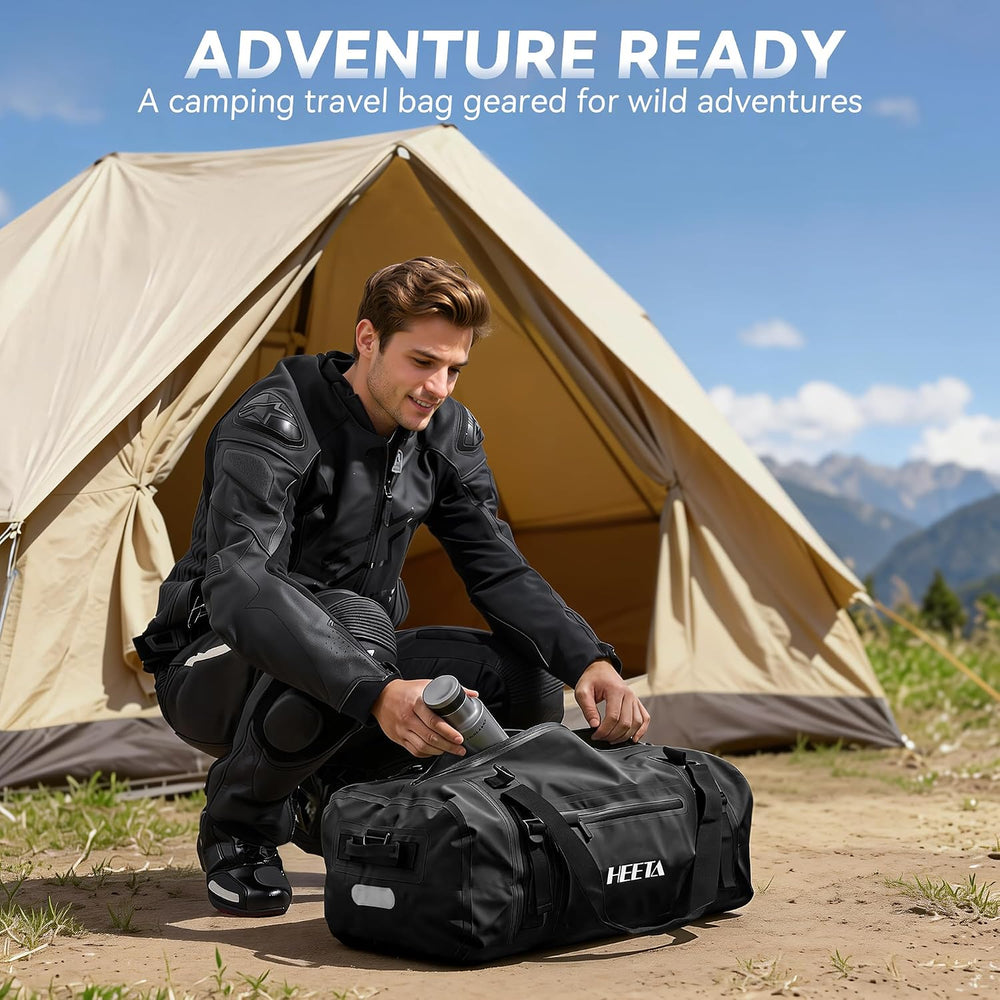 HEETA Waterproof Motorcycle Dry Bag, Waterproof Duffel Luggage Travel Bags wi...