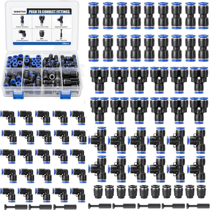 120PCS Quick Connect Air Hose Fittings Kit,Quick Release Pneumatic Kit
