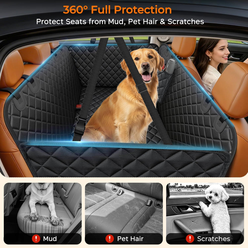 URPOWER Dog Car Seat Cover for Back Seat, 100% Waterproof Hammock for Car