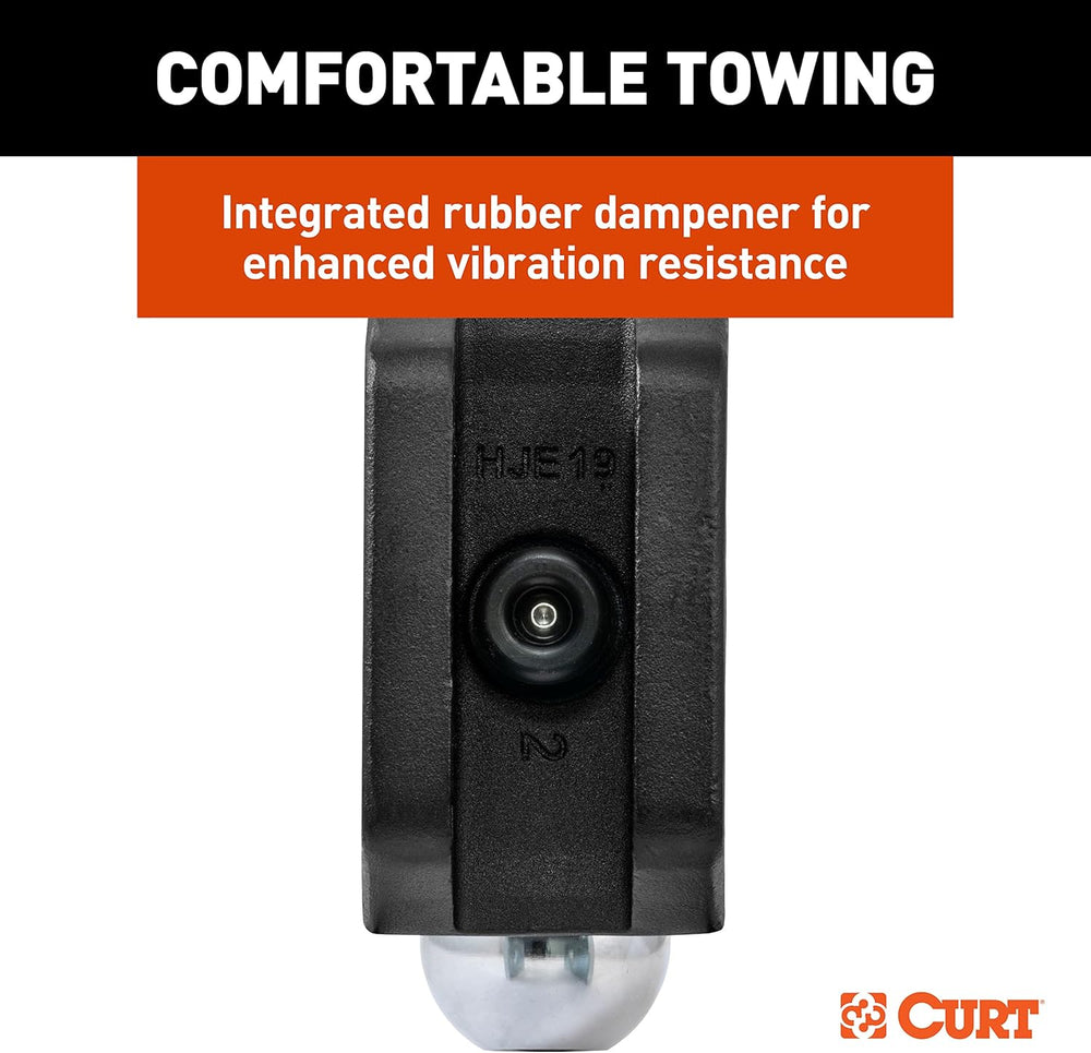CURT 45936 Deep-Drop Adjustable Trailer Hitch Ball Mount with Dual Ball, 2&qu...