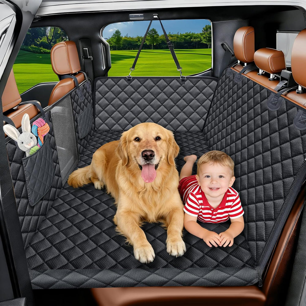 JSTHT Dog Car Seat Cover for Pets Back Seat Extender Support 420lbs