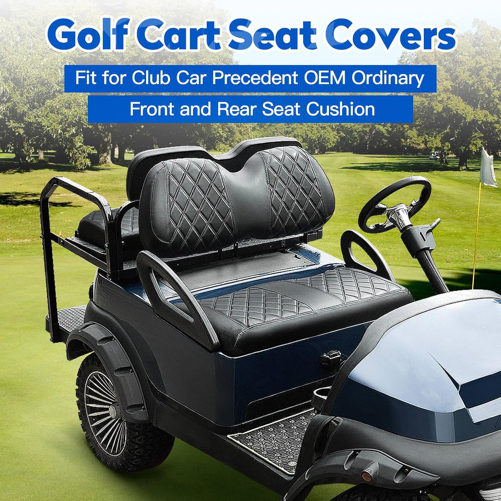 NOKINS Golf Cart Seat Covers 4 Piece Fits Club Car Precedent Standard Seat