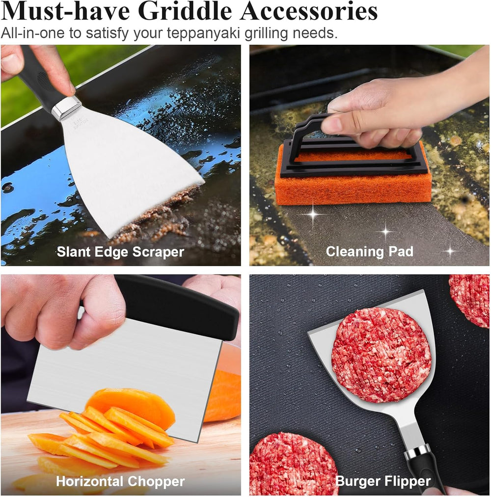 Grilliance 27pcs Griddle Accessories Kit for Blackstone, Professional Hibachi...