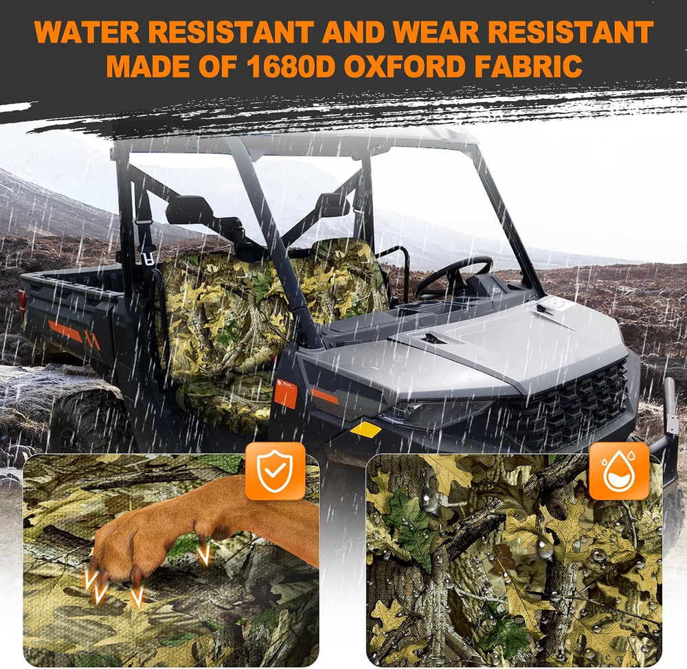 BORDAN Heavy Duty UTV Seat Cover for 2017-2021 Polaris Ranger XP 1000, Waterp...