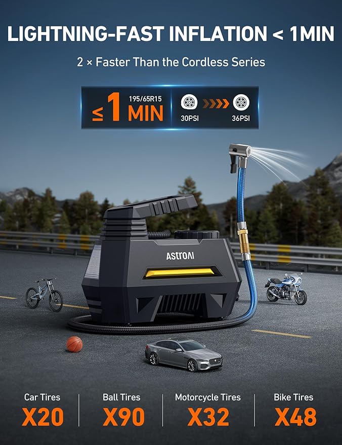 AstroAI Tire Inflator Portable Air Compressor Air Pump