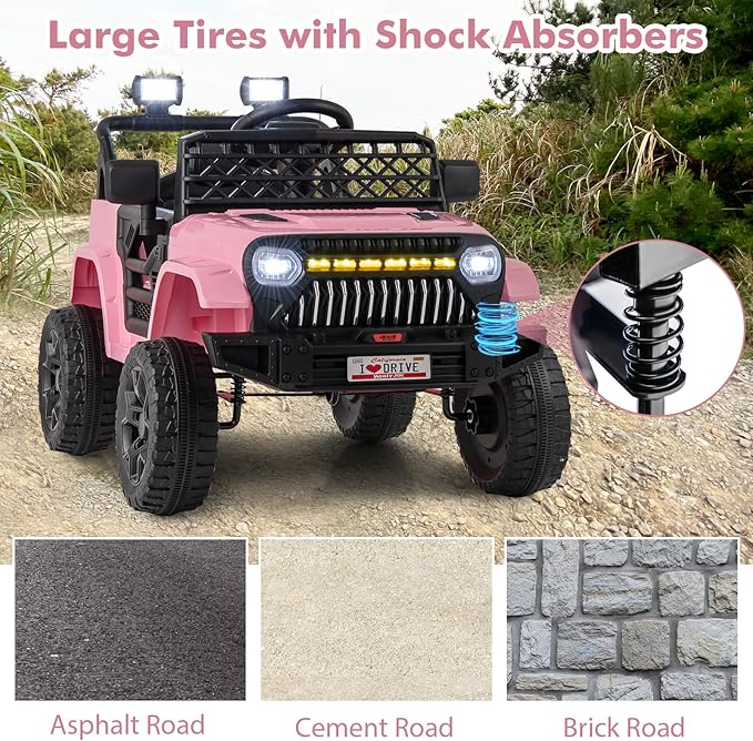Costzon Kids Ride On Truck, 12V Battery Powered Electric Vehicles w/Remote