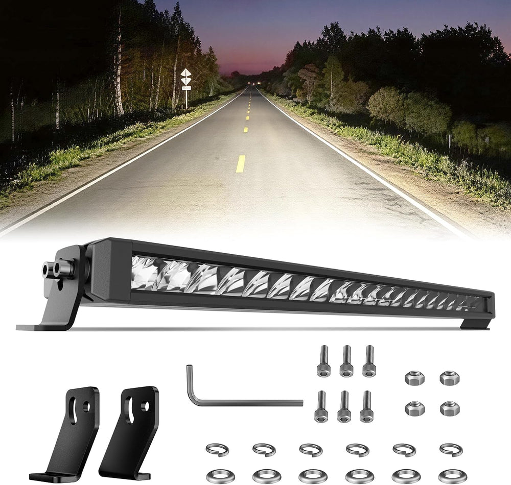 4WDKING Slim LED Light Bars 22 Inch 100W Spot Flood Combo Beam for Offroad
