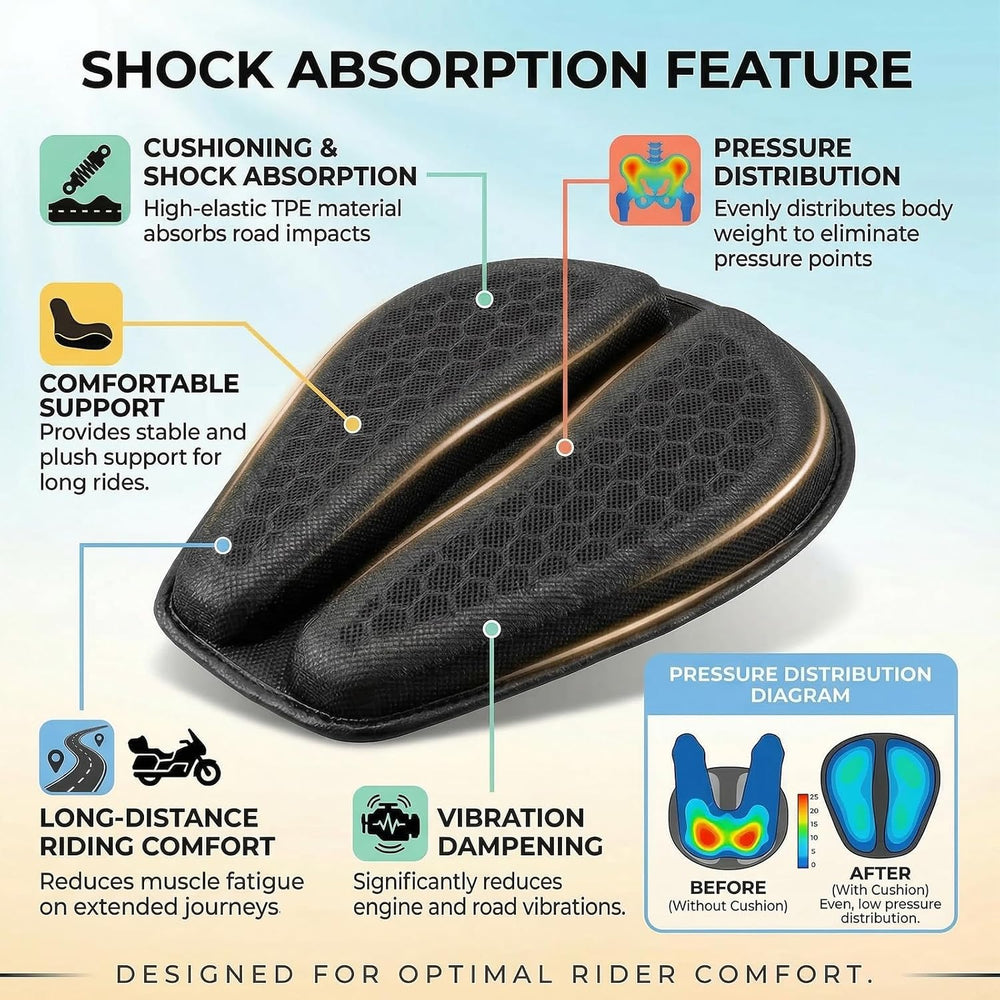 Motorcycle Seat Cushion 3D Honeycomb Motorcycle Gel Seat Cushion Petal Shape ...