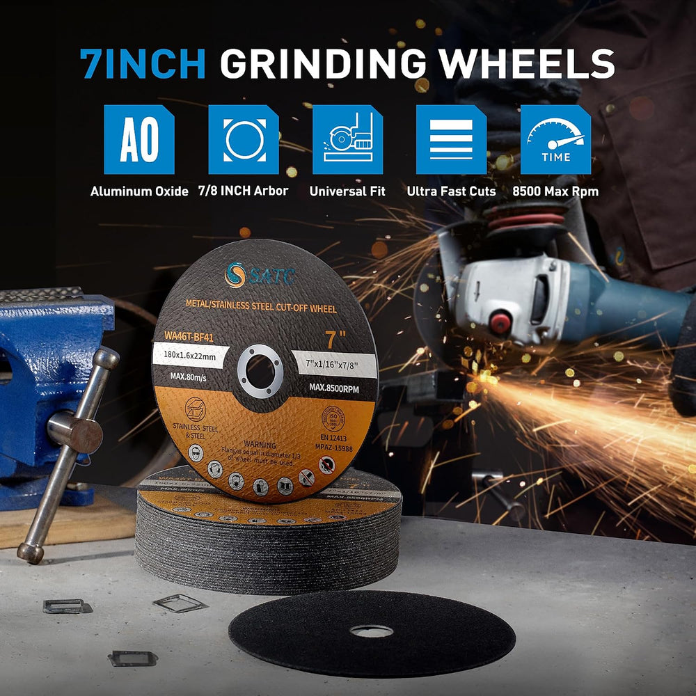 S SATC 7" Cutting Wheel 25 PCS Metal Cutting Blade 7 x 1/16 x 7/8 inch C...