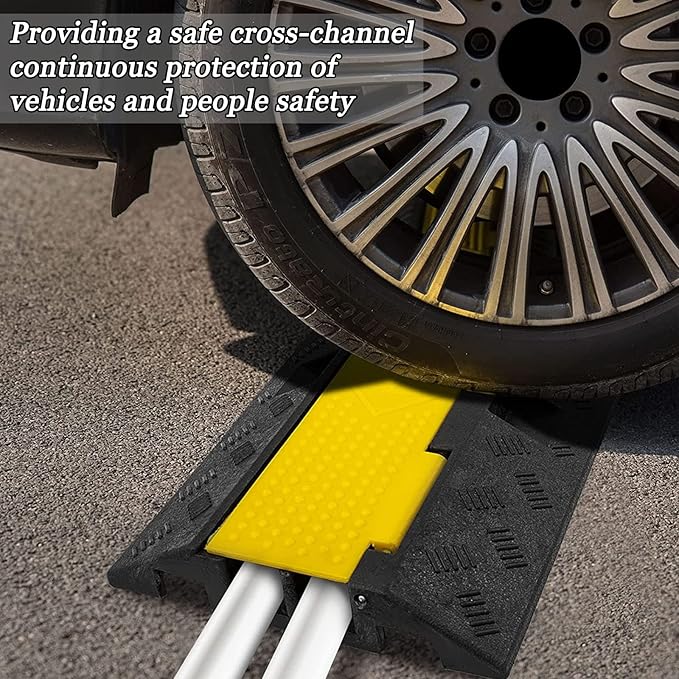 CXRCY Cable Ramp 3 Pack 2 Channel 11000lbs axle Capacity Floor Cord Cable