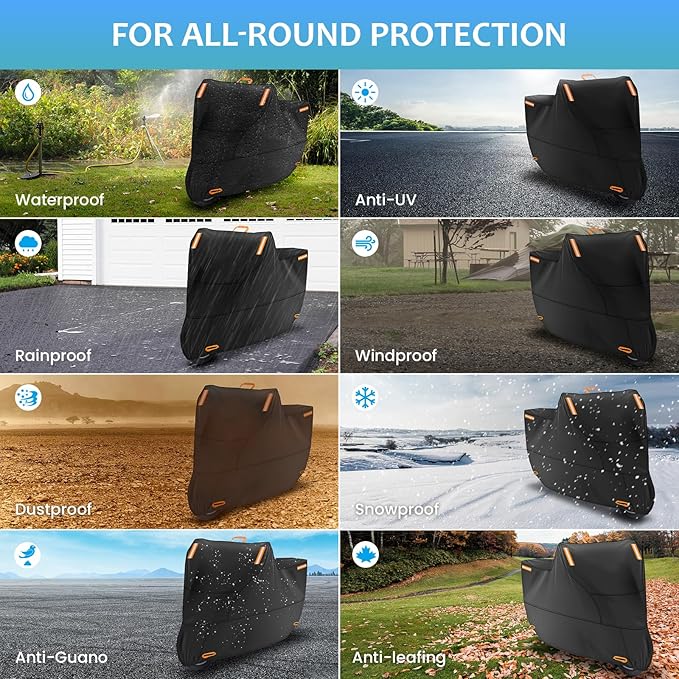 Waterproof Motorcycle Cover Outdoor, Motorbike Scooter Moped Rain Dust