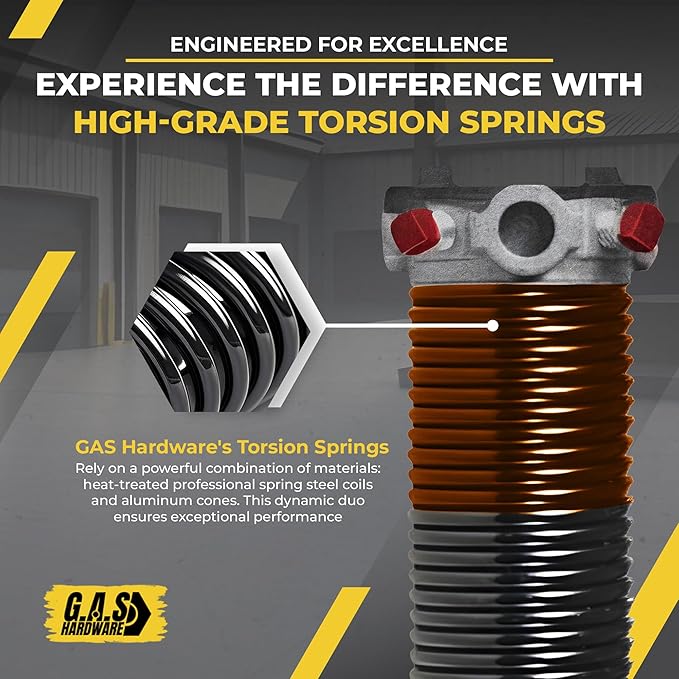 Garage Door Torsion Springs 273x2x36 Includes 1” Steel Bearing, and Winding Bars