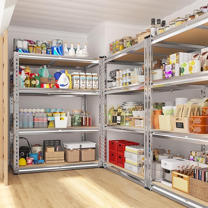 REIBII 60.05" H Storage Shelves 1840LBS Garage Shelving Heavy Duty Shelv...