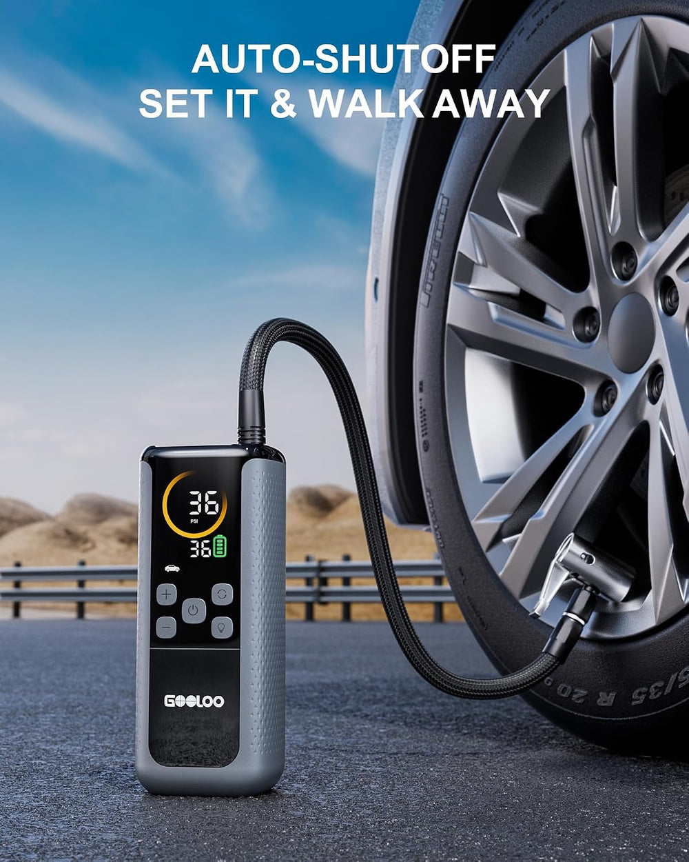 GOOLOO GT160 DUAL Heavy-Duty Tire Inflator Portable Air Compressor