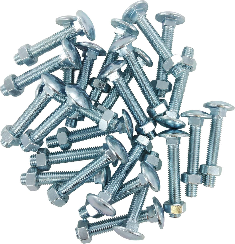 Merriway BH04829 Bulk Hardware Carriage Bolts with Nuts, M8 x 50mm (5/16 inch...