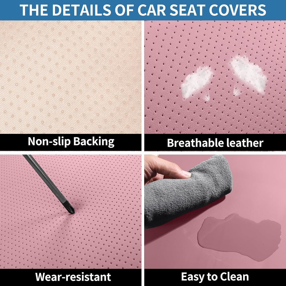 Leather Car Seat Covers Full Set Automotive Seat Protectors