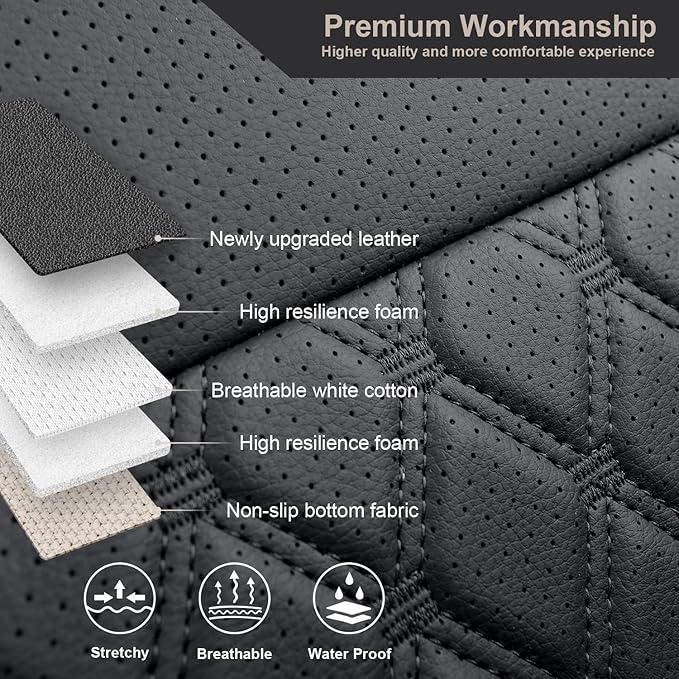 GIANT PANDA Customized Full Set Car Seat Covers Fit 2019 2020 2021 2022 2023