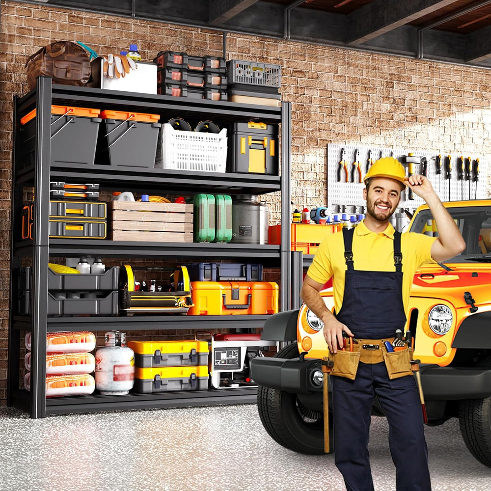 5-Pack Heavy Duty Garage Shelving for Large Storage & Garage Organization...