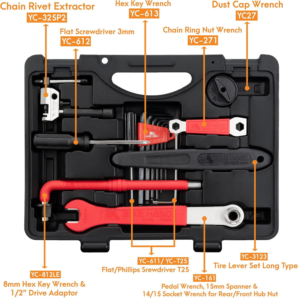 BIKEHAND 18 Piece Bike Bicycle Repair Tool Kit Set - Great Bike Maintenance T...