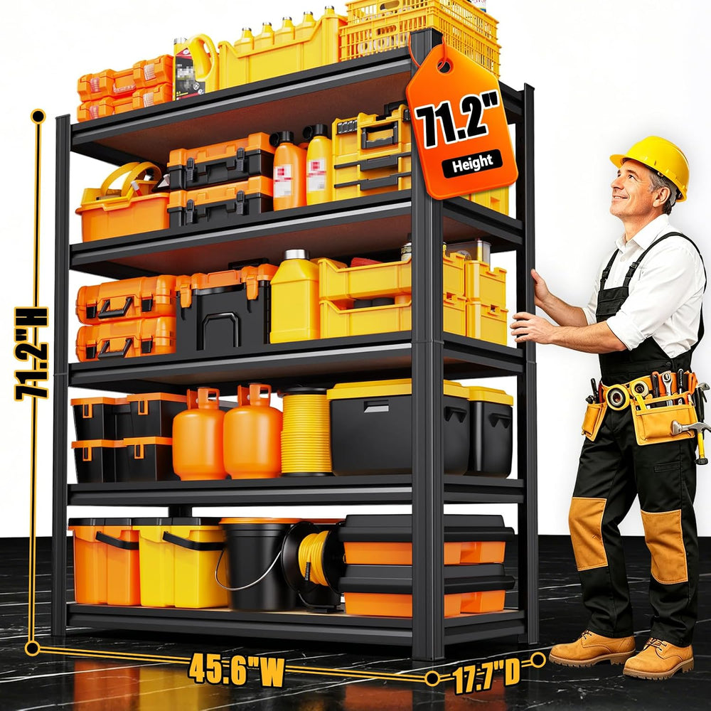 45.6" W Garage Shelving, 2200LBS Heavy Duty Storage Shelves
