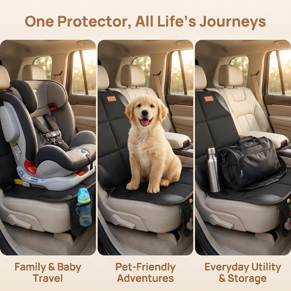 SMART ELF Car Seat Protector, Thickest Padding and Non-Slip Backing 2Pack