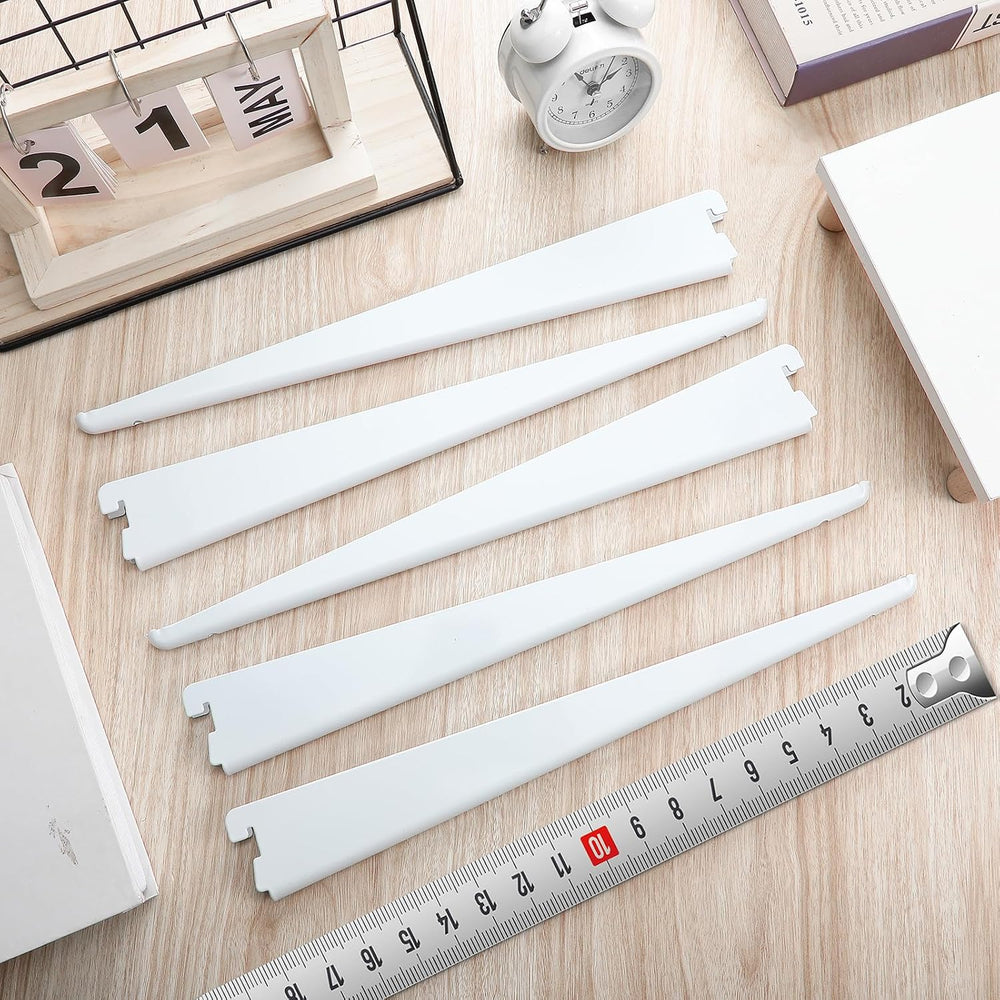 CroBlissful 20 Pcs Adjustable Shelf Brackets for Double Track System Closet O...