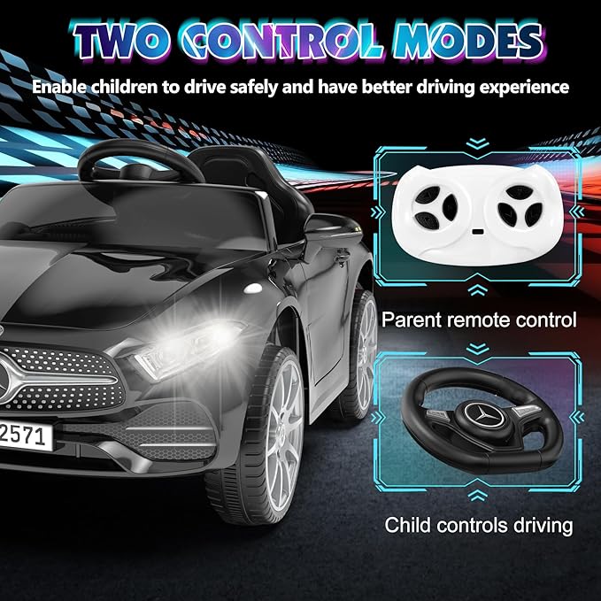 12V Kids Ride On Car with 2.4G Remote Control, Battery Powered Electric Car